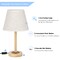2pcs Modern Table Lamps Bedroom Bedside Lamps with Wood Base, Nightstand Light for Home Decor